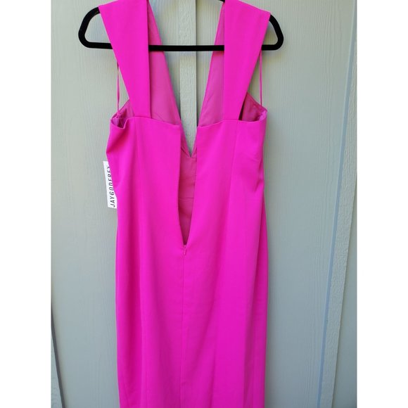 NWT* JAY GODFREY: Lloyd Plunge Neck Midi Dress Sz.12 - Picture 4 of 7